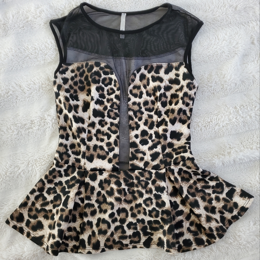 ALT.B CHEETAH PRINT TOP SMALL
